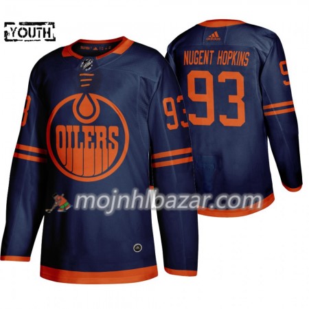 Dresovi Edmonton Oilers Ryan Nugent-Hopkins 93 Adidas 2019-2020 Plava Authentic - Dječji Dresovi Edmonton Oilers Ryan Nugent-Hopkins 93 Adidas 2019-2020 Plava Authentic - Dječji